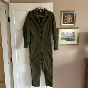 Duluth Trading Company Olive Green Jumpsuit Coveralls